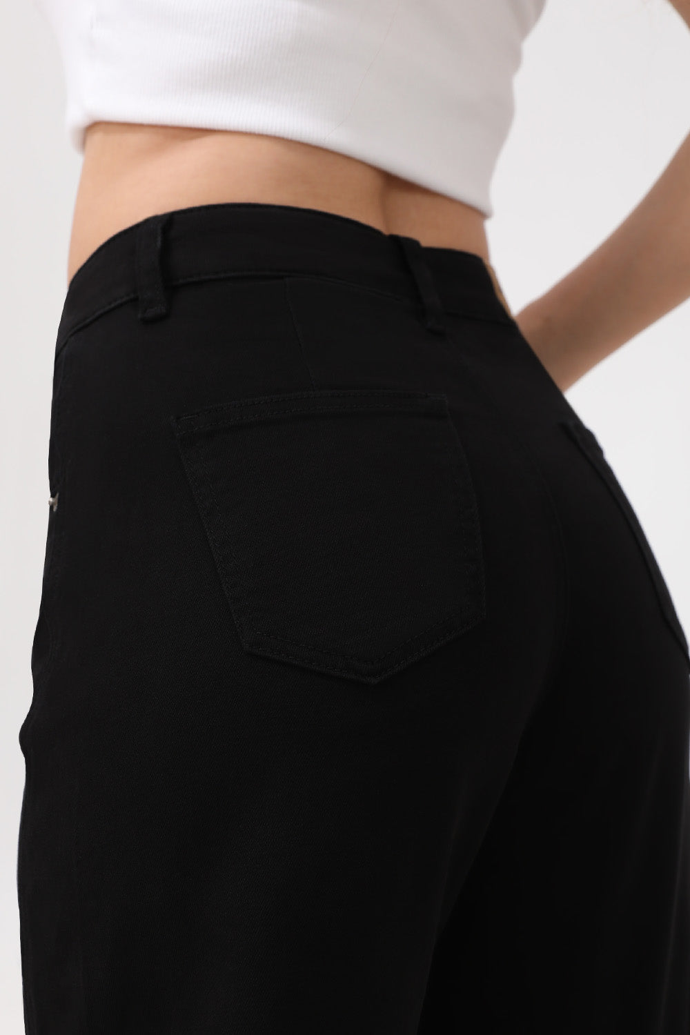 Mars Power Arc Curved barrel jeans for women in denim