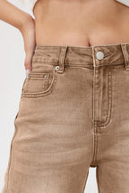 Mars Power Arc Curved barrel jeans for women in denim