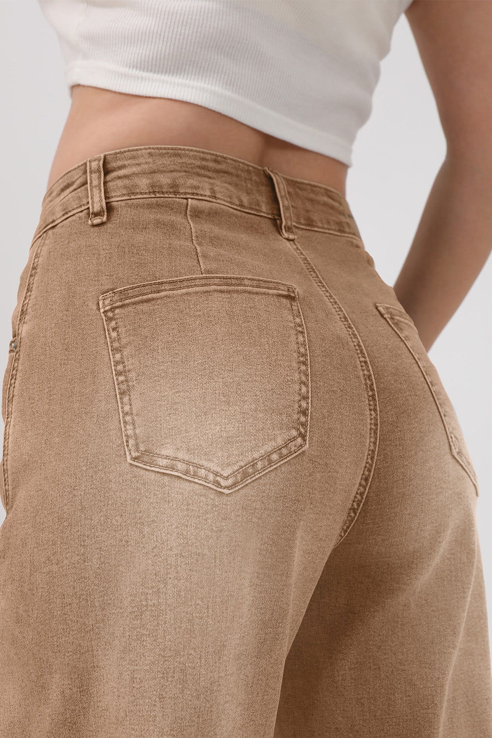 Mars Power Arc Curved barrel jeans for women in denim