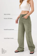 Mars Power Arc Curved barrel jeans for women in denim
