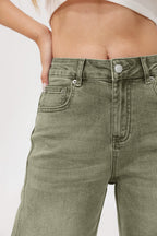 Mars Power Arc Curved barrel jeans for women in denim