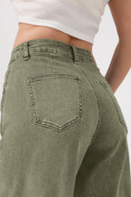 Mars Power Arc Curved barrel jeans for women in denim