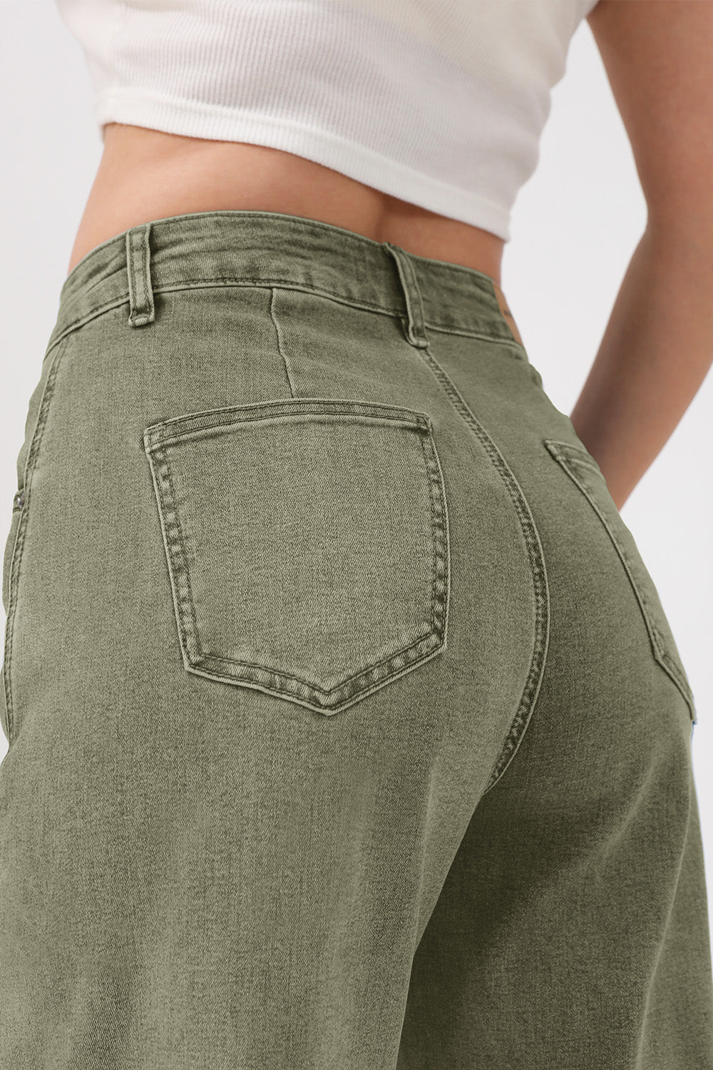 Mars Power Arc Curved barrel jeans for women in denim