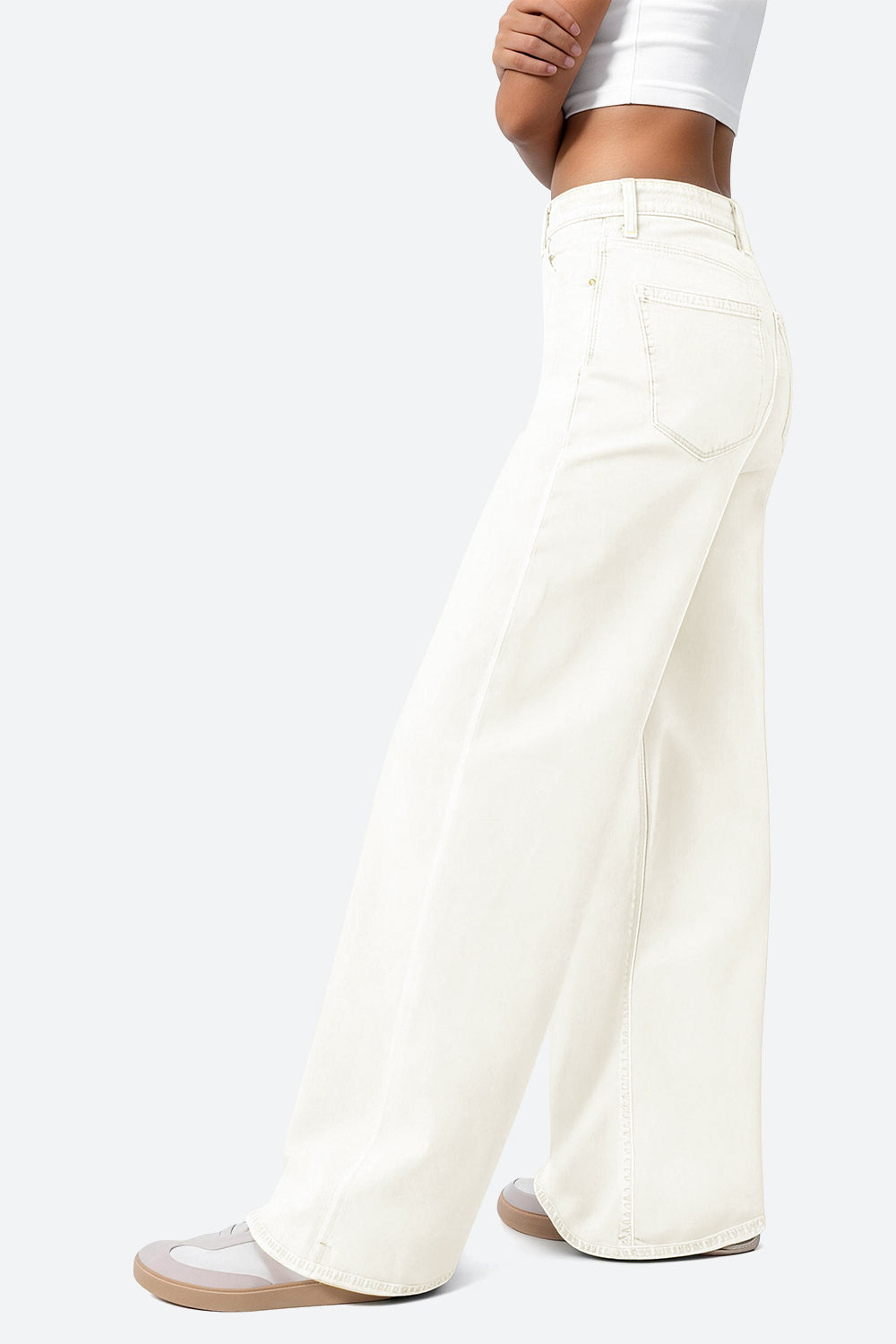 Mars Power Drift baggy wide leg jeans in beige relaxed fit denim