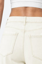 Mars Power Drift baggy wide leg jeans in beige relaxed fit denim