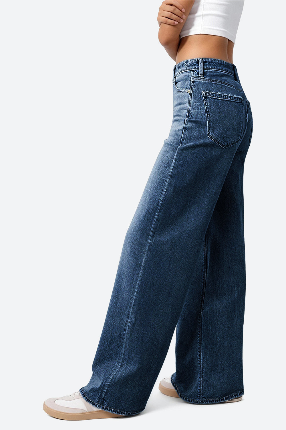 Mars Power Drift baggy wide leg jeans in dark blue relaxed fit denim