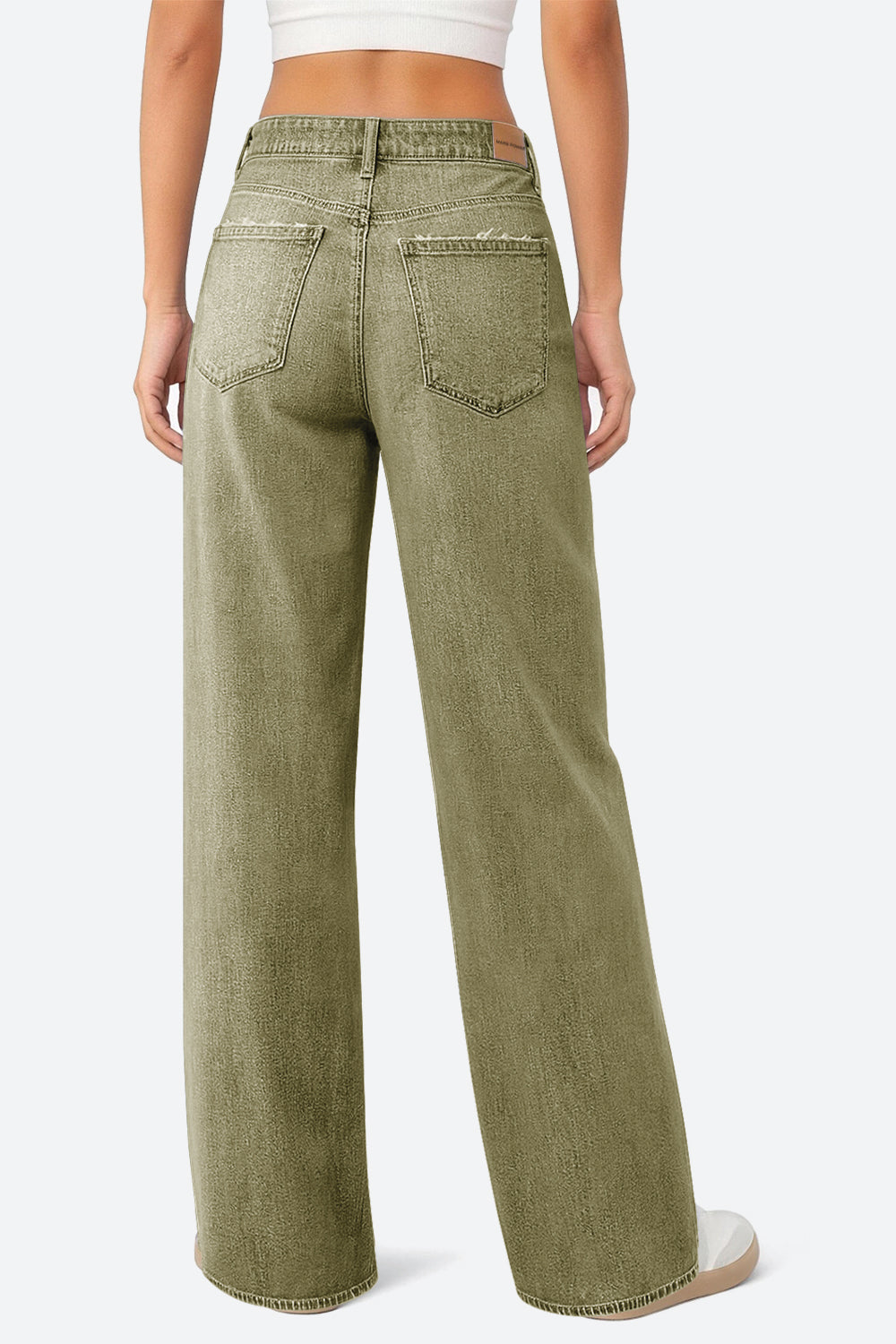 Mars Power Drift baggy wide leg jeans in green relaxed fit denim