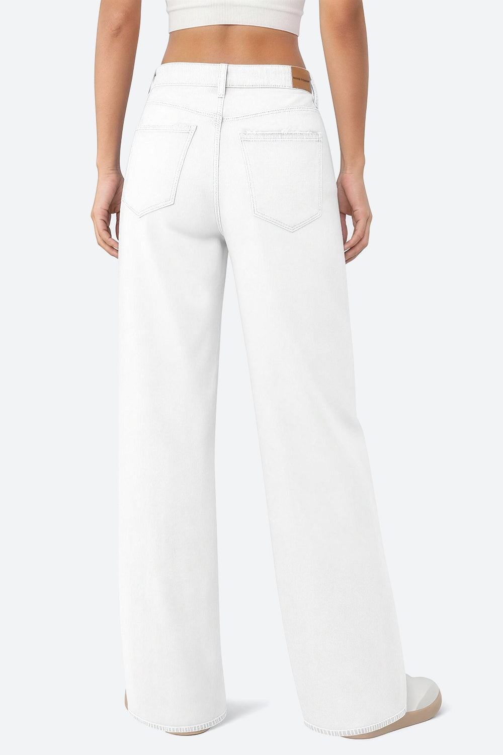Mars Power Drift baggy wide leg jeans in white relaxed fit denim