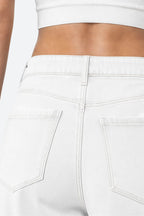 Mars Power Drift baggy wide leg jeans in white relaxed fit denim