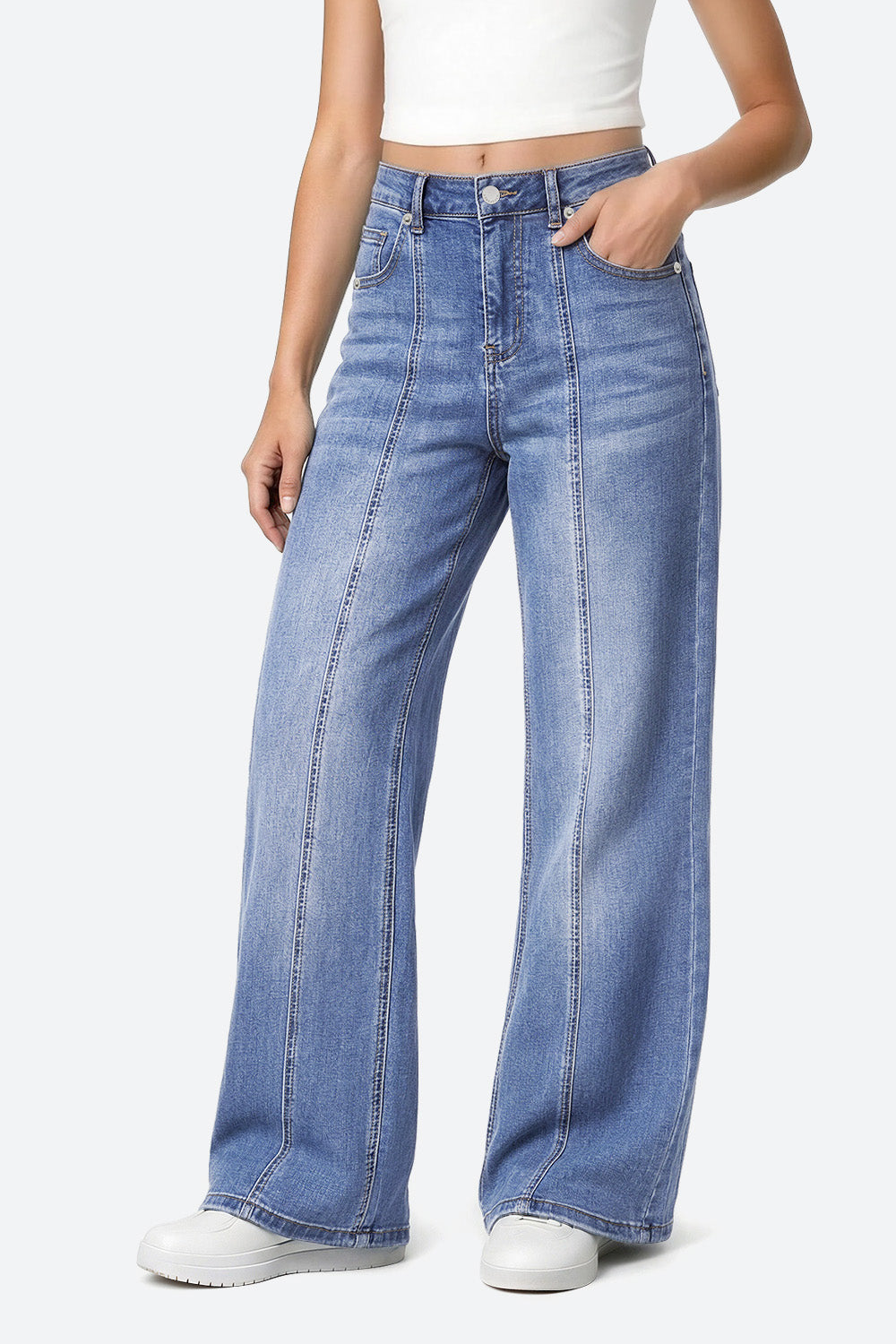 Mars Power Outline flare jeans in stretch denim