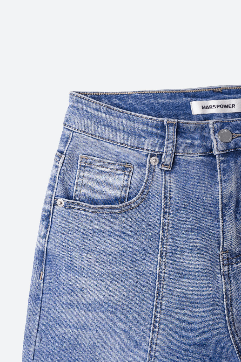 Mars Power Outline flare jeans in stretch denim